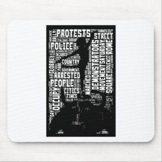 Occupy Wall Street Word Cloud Mouse Pad