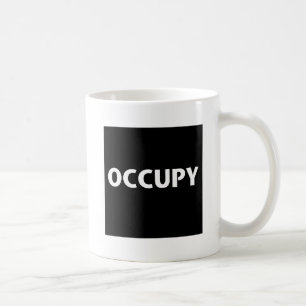 Occupy (White on Black) Coffee Mug