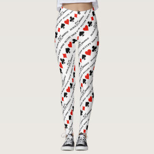 Occupy Your Mind Play Duplicate Bridge Card Suits Leggings