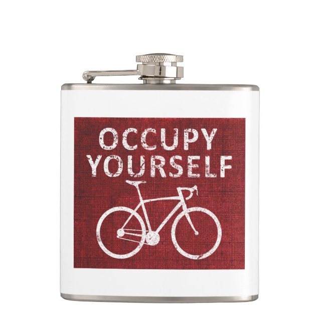 Occupy Yourself Hip Flask (Front)
