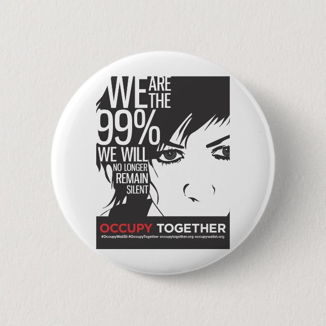 OccupyTogether_poster01 2 Inch Round Button (Front)
