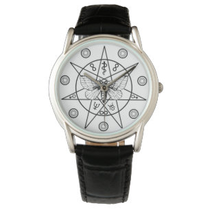 Occut Secrets Black and White Magick Sigil Watch