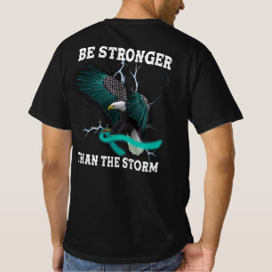 OCD And PTSD Eagle Teal Ribbon Awareness Themed T- T-Shirt