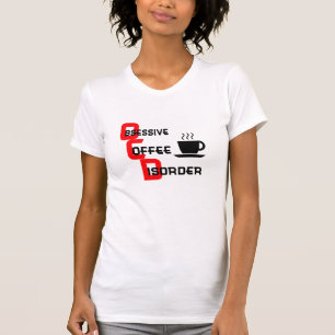 OCD café yoga vin drôle t-shirt design