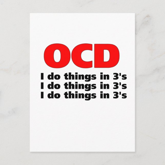 ocd funny quote postcard (Front)