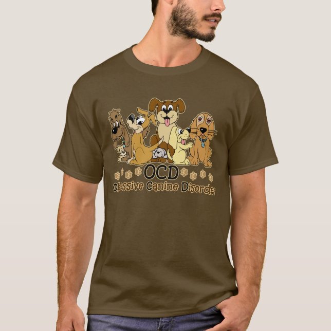 OCD Obsessive Canine Disorder Dark T-Shirt (Front)