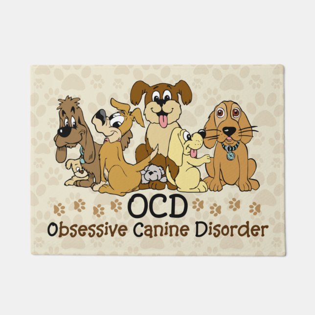OCD Obsessive Canine Disorder Doormat (Front)