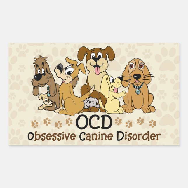 OCD Obsessive Canine Disorder Sticker (Front)