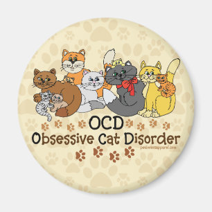 OCD Obsessive Cat Disorder Magnet