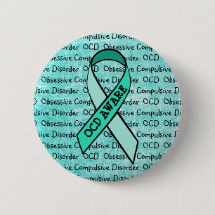 OCD Obsessive Compulsive Disorder Awareness Ribbon 2 Inch Round Button