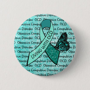 OCD Obsessive Compulsive Disorder Awareness Ribbon 2 Inch Round Button