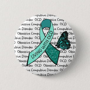 OCD Obsessive Compulsive Disorder Awareness Ribbon 2 Inch Round Button