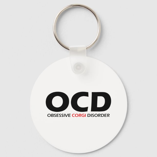 OCD - Obsessive Corgi Disorder Keychain (Front)