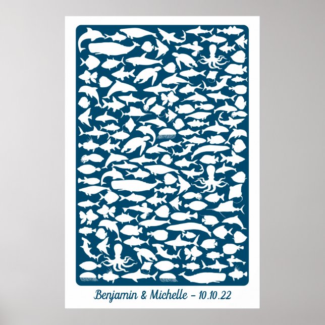 Ocean - 150 Signature Guest Book Alternative (Front)