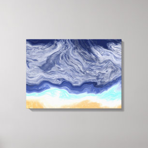 Ocean Abstract Digital Art Canvas Print
