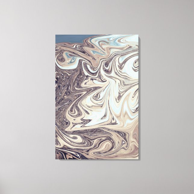 Ocean Abstract Painting | Best modern abstract art Canvas Print (Front)
