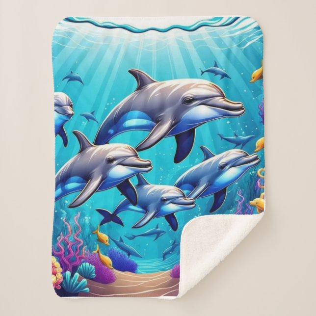Ocean Adventure Throw Blanket (Front)