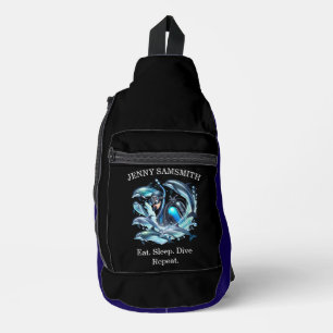 Ocean Adventures: Dive, Explore, Repeat! Sling Bag