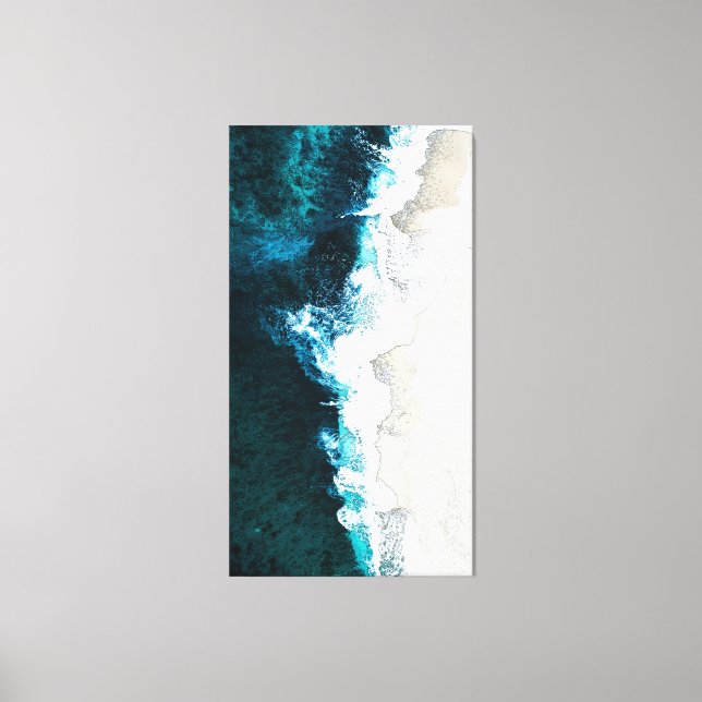 Ocean And Beach Canvas Print (Front)