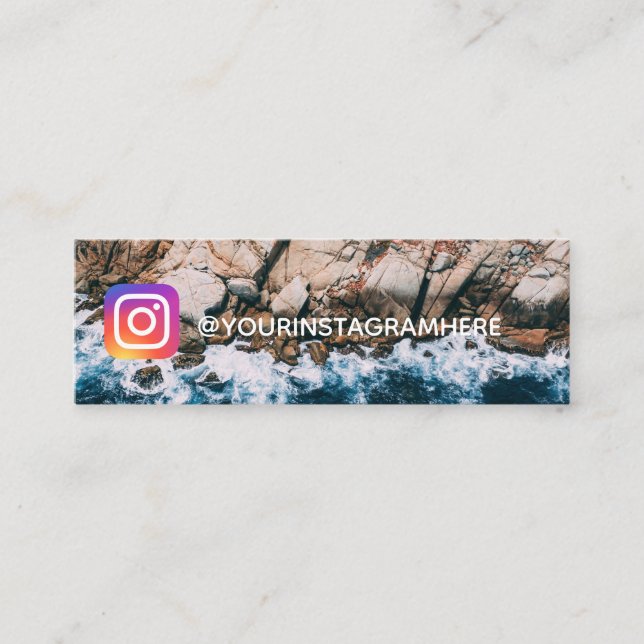 Ocean and beach mini business card (Front)