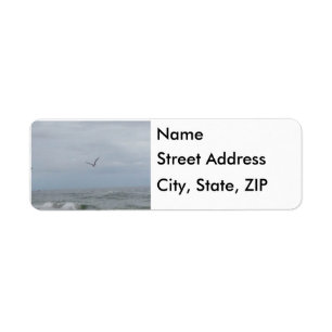 Ocean and Bird Return Address Labels