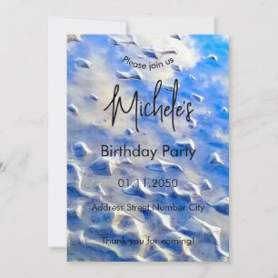 Ocean and sky blue  invitation