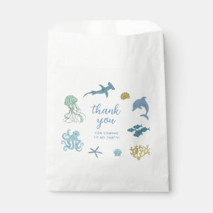 Ocean Animal Blue Birthday Party Favour Bag