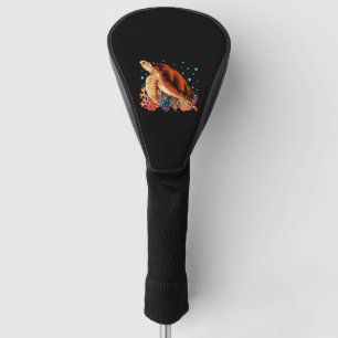 Ocean animal gift colourful turtle golf head cover