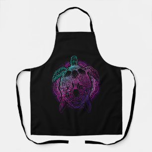 Ocean animal lover gift colourful turtle apron