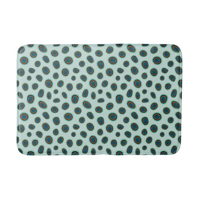 Ocean Animal Print Spotted Mandarin Fish Bath Mat (Front)