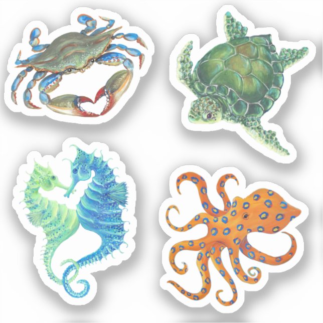 Ocean Animal Stickers (Front)