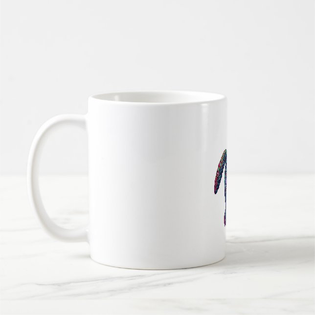 Ocean Animal Tie Dye Tribal Sea Animal Maori Turtl Coffee Mug (Left)