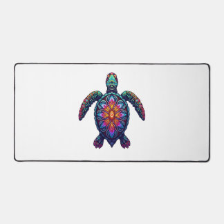 Ocean Animal Tie Dye Tribal Sea Animal Maori Turtl Desk Mat