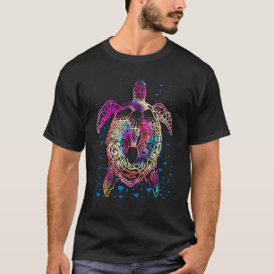Ocean Animal Tie Dye Tribal Sea Animal Maori Turtl T-Shirt