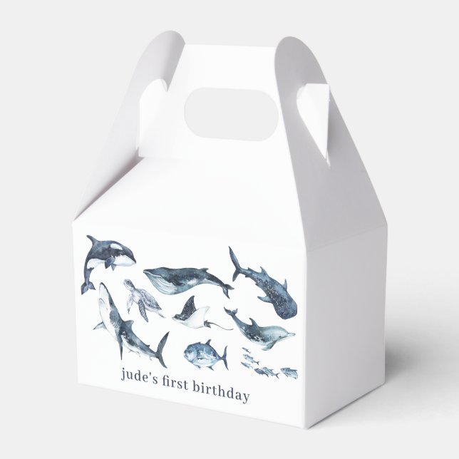 Ocean Animals Favor Box (Front Side)