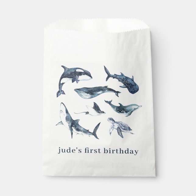 Ocean Animals Favour Bag (Front)