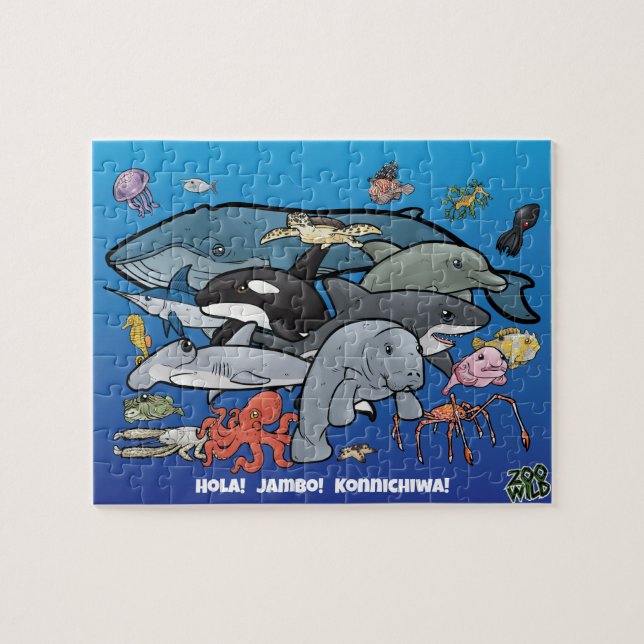 Ocean Animals - Jigsaw Puzzle (Horizontal)