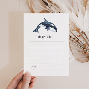 Ocean Animaux 1er Anniversaire Capsule heure Carte