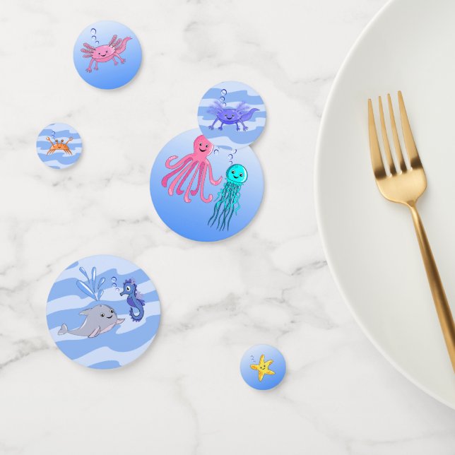 Ocean Animaux Party Table Confetti (Groupe)