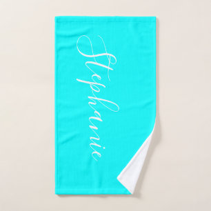 Ocean Aqua serviette monogramme personnalisée