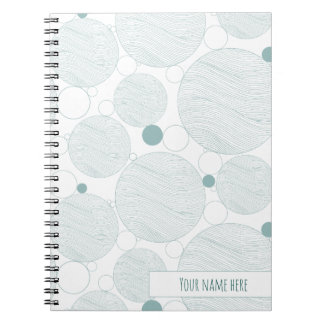 Ocean Aqua Waves Spiral Notebook