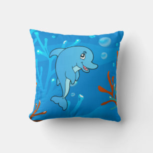 Ocean Aquatic Cute Dolphin Pillow