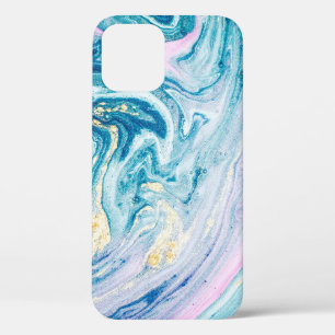 Ocean Art: Marble Agate Swirls. iPhone 12 Case