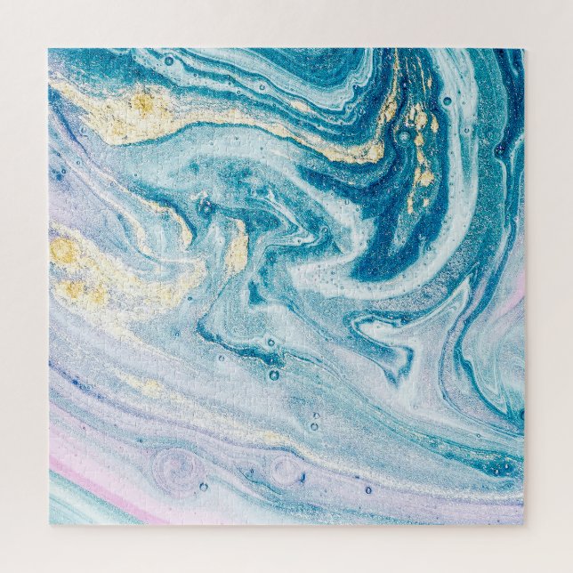 Ocean Art: Marble Agate Swirls. Jigsaw Puzzle (Vertical)
