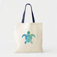 Ocean Art Tote - Turtle 1