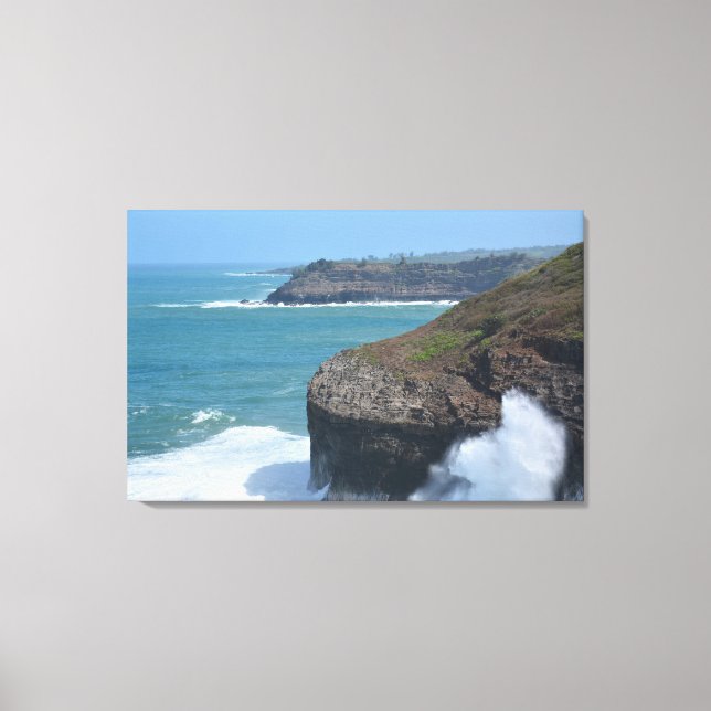 Ocean at Kilauea Canvas Print (Front)