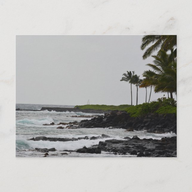 Ocean at Poipu in Kauai Postcard (Front)