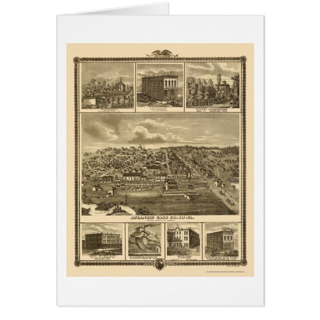 Océan atlantique, carte panoramique d'IA - 1875 (Devant)