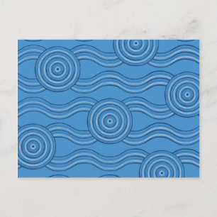 Ocean Australian Dreamtime River Pattern Postcard