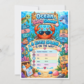 Ocean Baby Shower Invitation